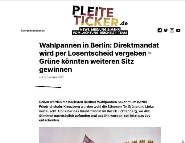 Wei­te­re Wahl­pan­nen in Berlin
