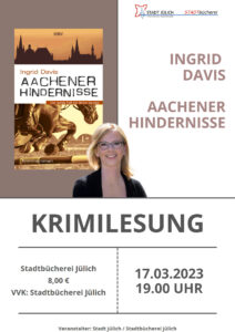 Plakat Ingrid Davis Foto: Stadtbücherei Jülich / Yvonne Schroiff