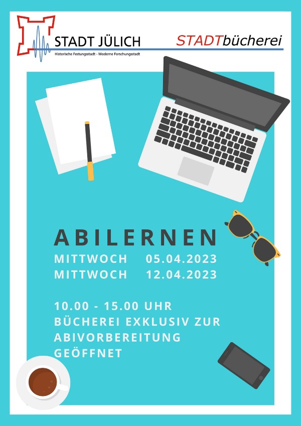 Jülich ‑Stadt­bü­che­rei öff­net zum Abilernen